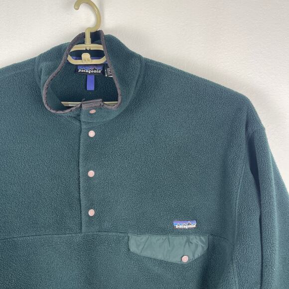 Vintage 90s Patagonia Snap T Dark Hunter Green Pullover Sweater Men's Size XXL - Picture 4 of 12